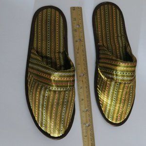 "Silk" multi color house slippers.
